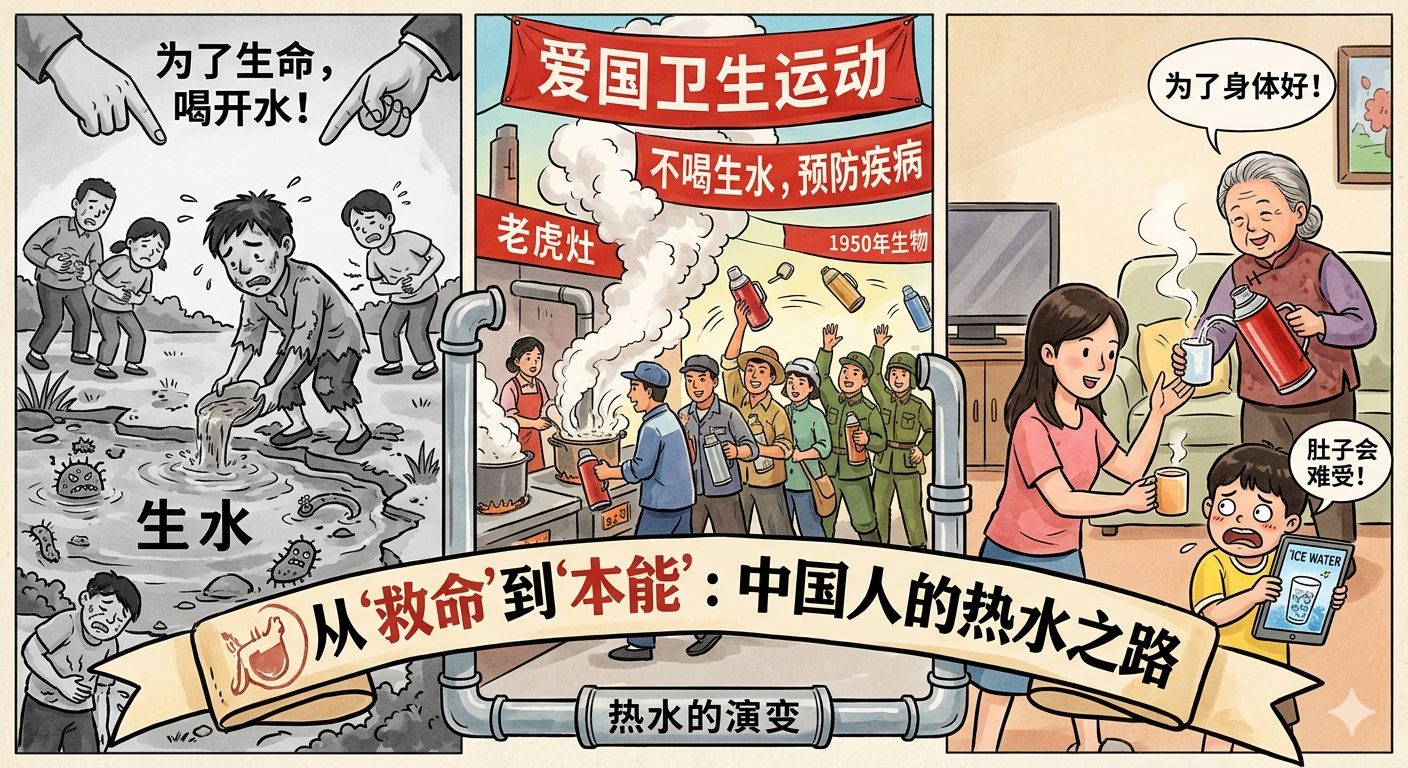 why do chinese people drink hot water